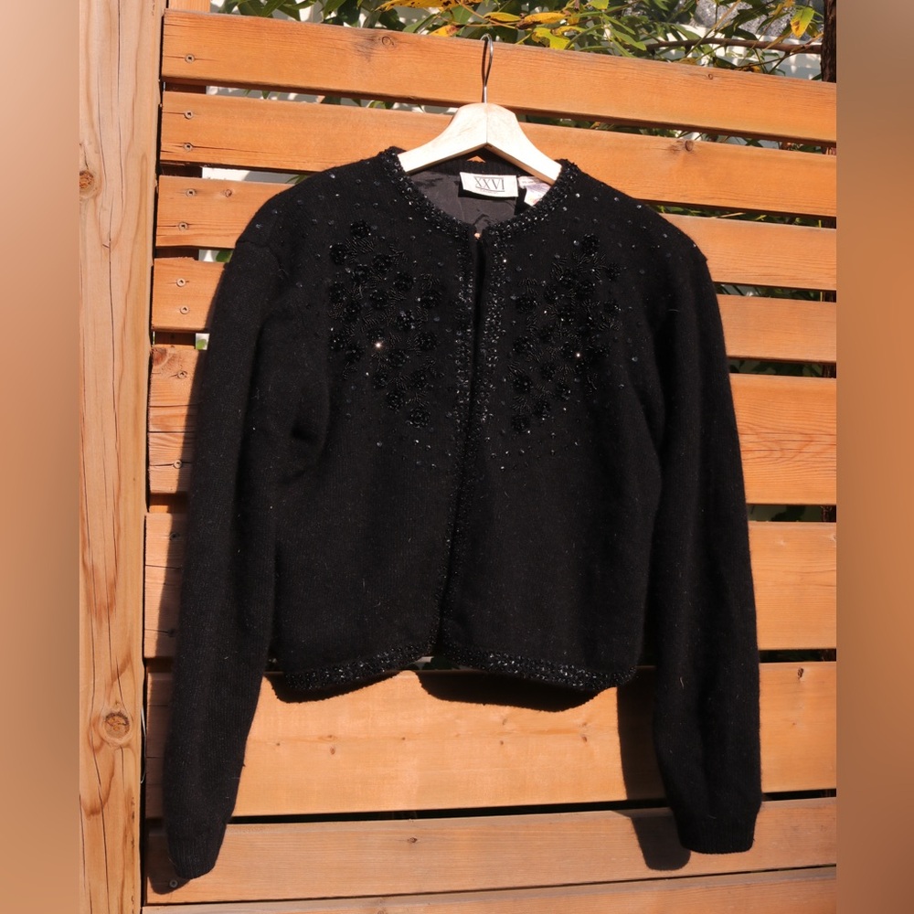 vintage beaded wool sweater